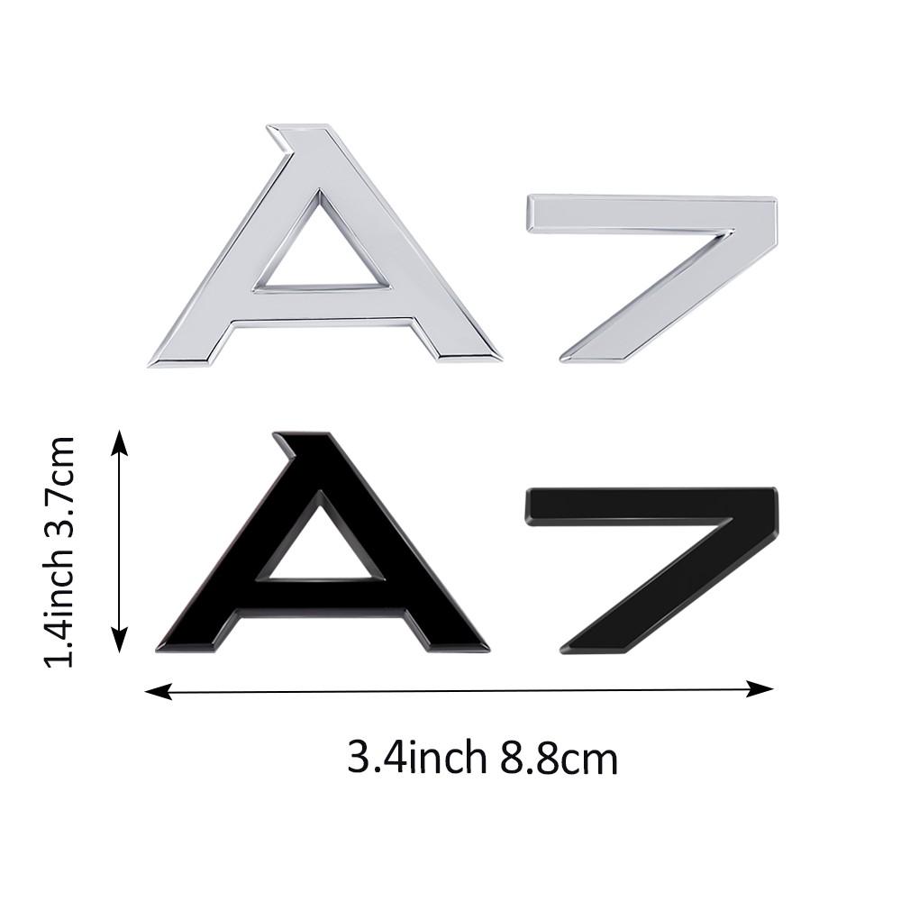 1pcs Car Styling Logo Side Body Rear Bumper Tail Trunk Sticker Decal For Q2 Sline A2 A3 A4 A4L A5 RS RS3 RS4 RS5 RS6 R8 S1 A1
