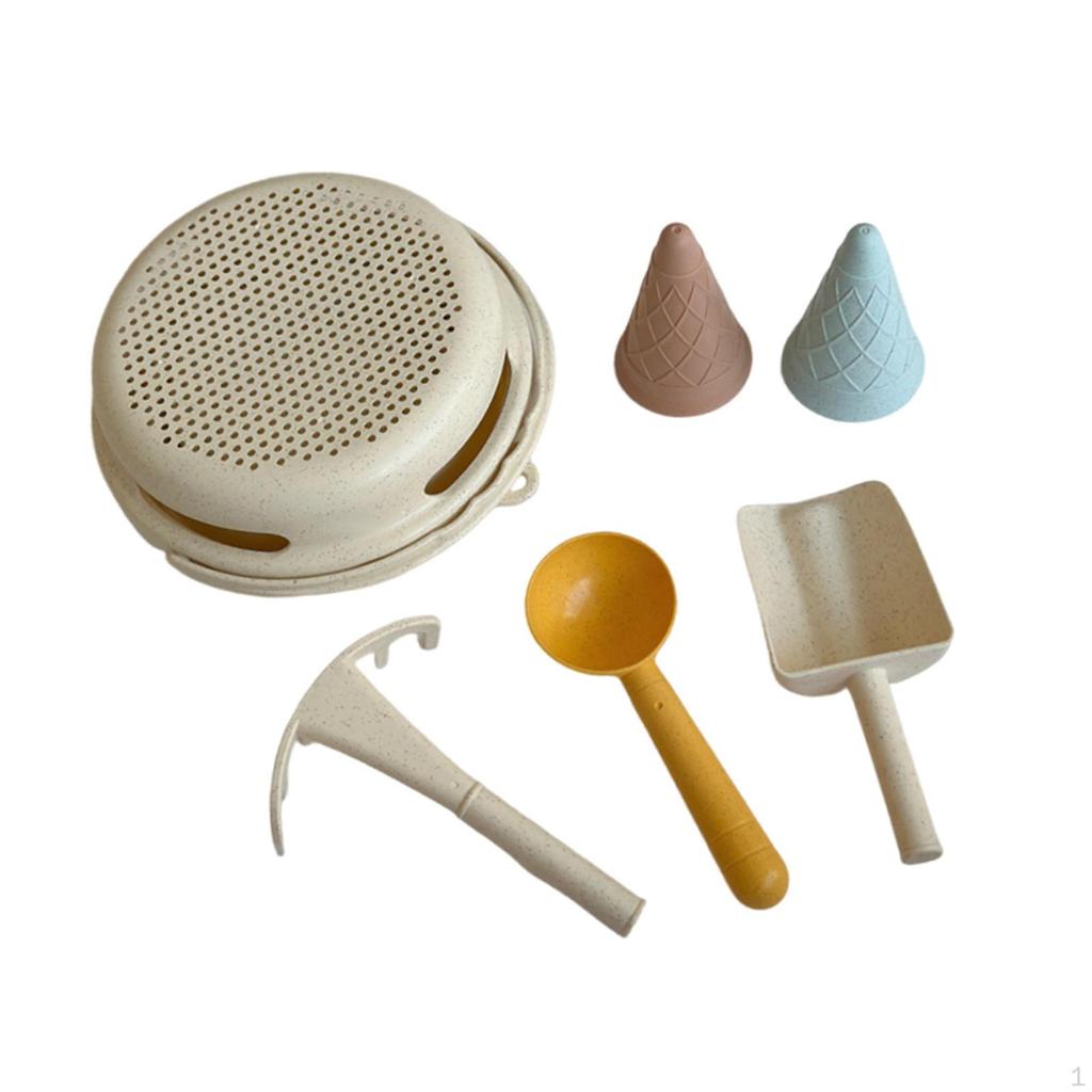 Kids Beach Toys Playset Portable Summer Outing Sandbox Toy Foldable Bucket for Children Boys