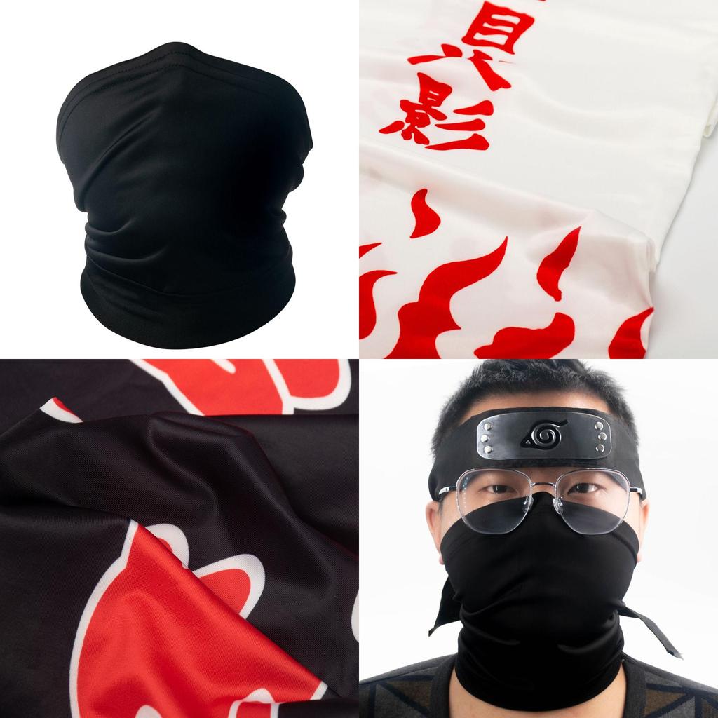 Stylish Naruto Kakashi Akatsuki Red Cloud Mask Quality Cosplay Headband For Parties