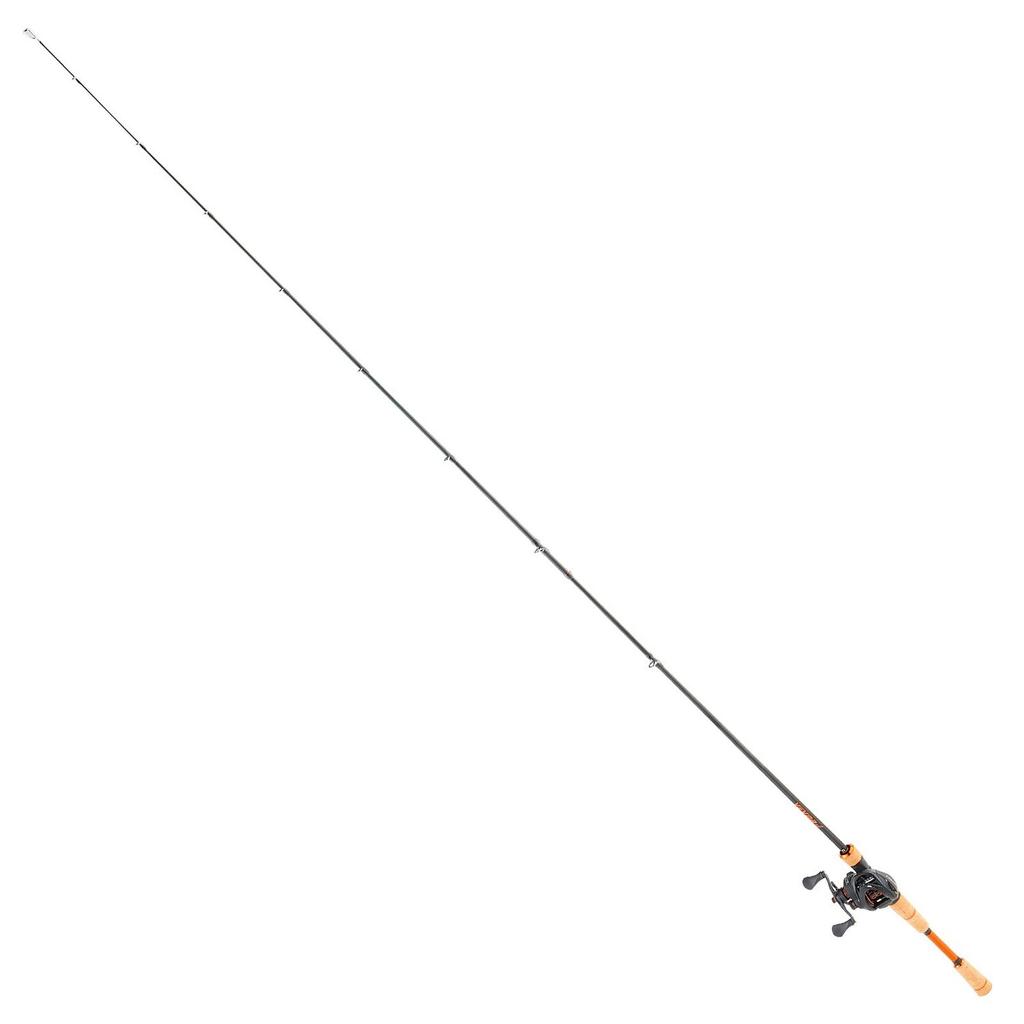 Ensemble Cannes et Moulinets de Pêche, Ensemble Cannes et Moulinets Baitcasting en Fibre de Carbone IM7, Canne à Pêche au Bar avec Système 7+1 BB, 7.0:Rapport de démultiplication 1, Poignée en liège,