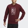 Adidas Swt Logo Sports Crew Neck Pullover Sweatshirt Men Sweatshirt Red HE5162