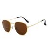1PC  New Metal Polygonal Sunglasses Women's European and American Trendy Small Frame