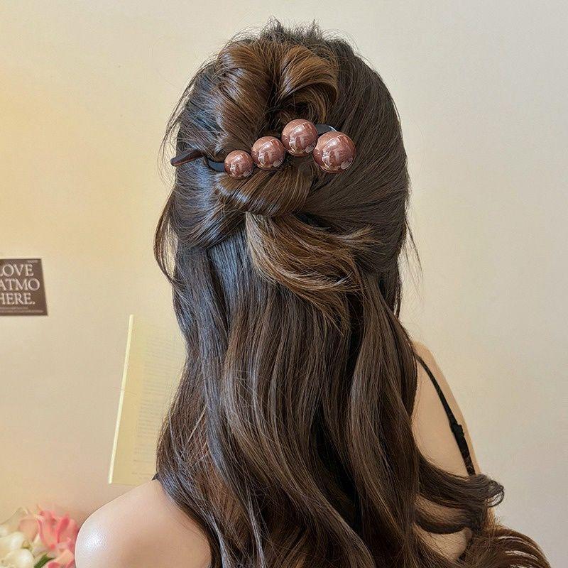Francouzská retro perlová twist sponka do vlasů—Elegantní jednoslovný styl pro ženy