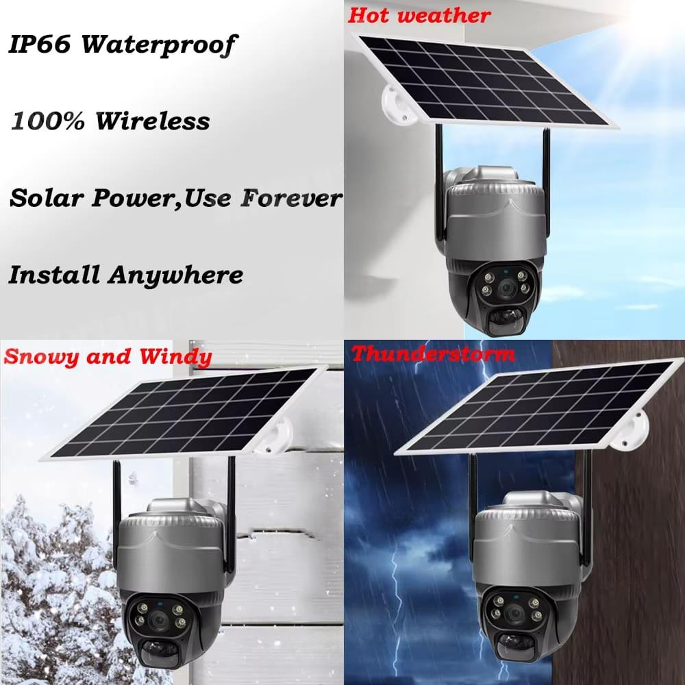V380 5MP WIFI / 4G kamera Solární PIR detekce člověka Noční vidění Venkovní vodotěsné zabezpečení Video IP PTZ Camara CCTV monitor