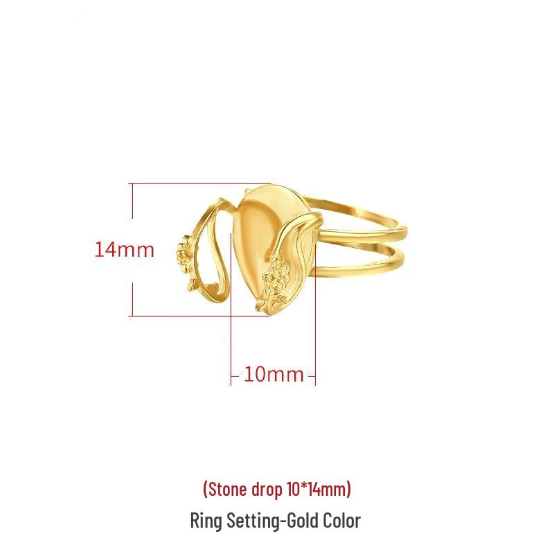 Porte-bague DIY Incrusté de Cire d'Abeille et de Jadéite - Accessoire de Mode Unisexe pour l'Index