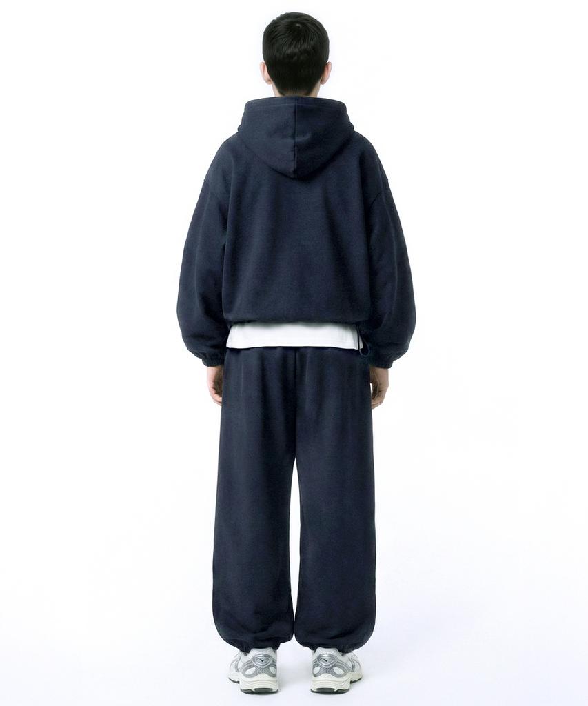 PRINOAR Sports String Single-Pleat Wide Pants - Navy