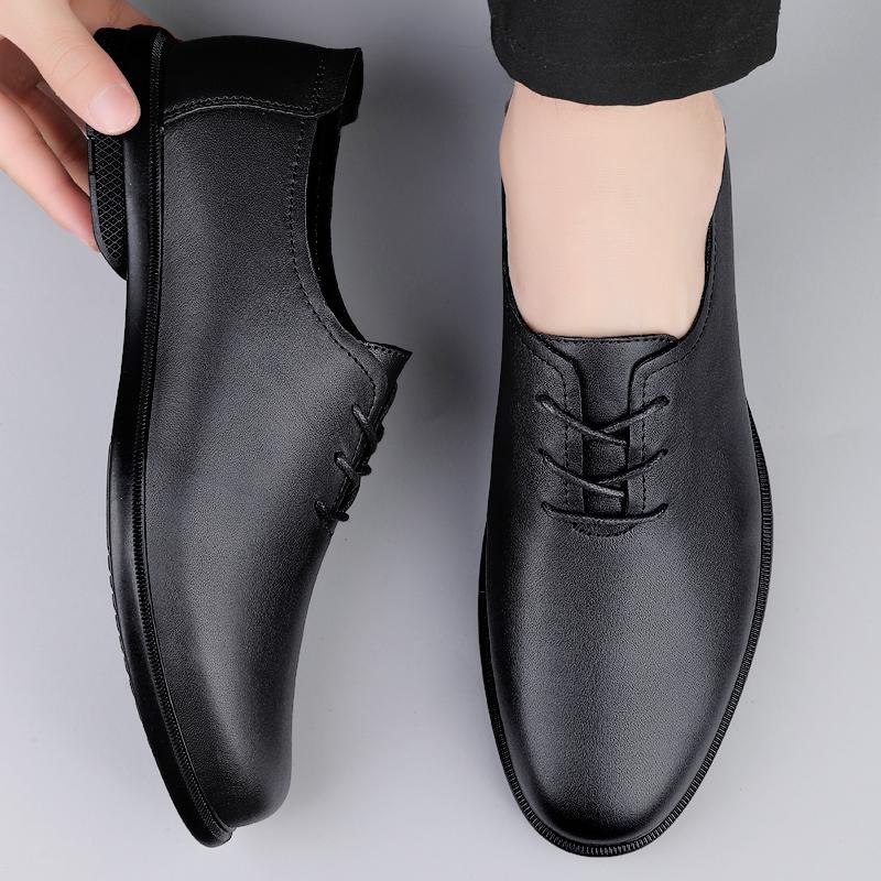 Business Classic Men's Leather Shoes Luxury Gentleman Style Design Comfortable Daily Walking Leisure Quality Shoes Lightweight