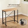 Foldable Mobile Computer Desk with Wheels for Bedroom and Office