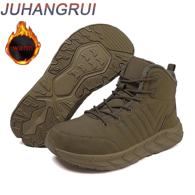 New Winter Men Snow Boots Super Warm Outdoor Hiking Boots Warm Plush Ankle Boot Winter Men s Climbing Sneaker Waterproof Size 47 36