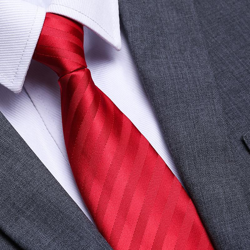 Married Men'S Red Zipper No-Tie Formal Tie Business Black Professional Groom Korean Version One-Pull Tie