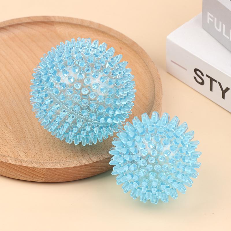 Spiky Ball Hollow Soft Transparent Strength Recovery Exercise Stress Relief Massage Ball For Hand Wrist Spiky Hand Training Ball