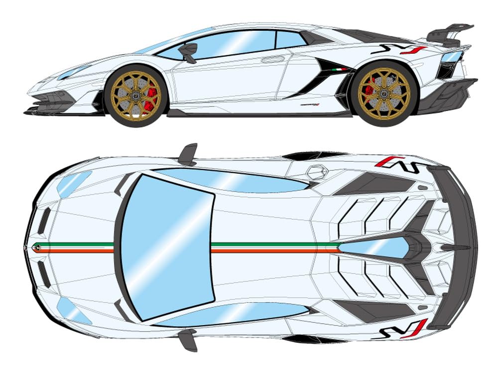 

Makeup EIDOLON 1/18 Scale Lamborghini Aventador SVJ 2018 Bianco Isis/Italian Stripe Finished Model