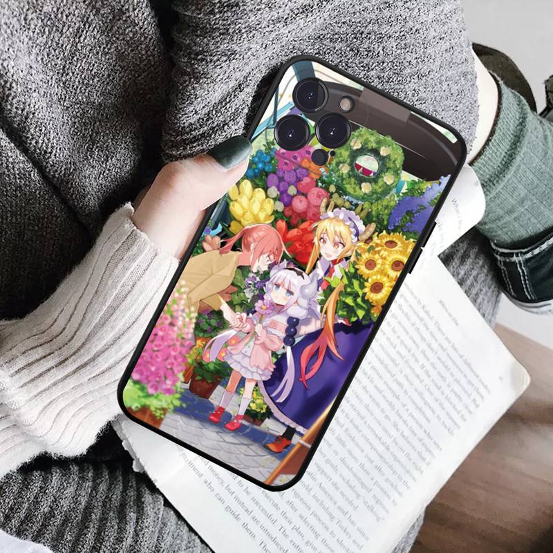 Miss Kobayashis Dragon Maid Anime Phone Case For iPhone 14 11 12 13 Mini Pro Max 8 7 6 6S Plus X SE 2020 XR XS Funda Case