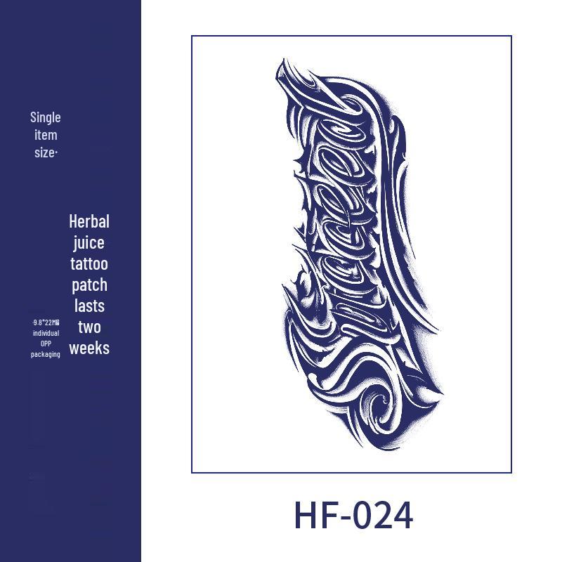 Waterproof Long-lasting European-American Herbal Arm Tattoo Sticker for Men
