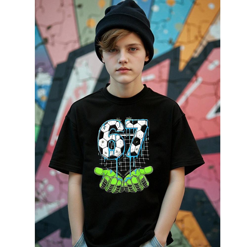 

Number 67 Letter Print Tshirt For Unisexs Clothing Hip Hop Casual T Shirts Streetwear Short Sleeve Summer Loose Tee Top 2026 Tide 4XL
