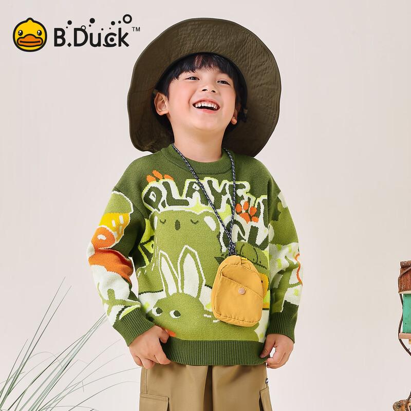 B.Duck Boys' Cartoon Pullover Sweater