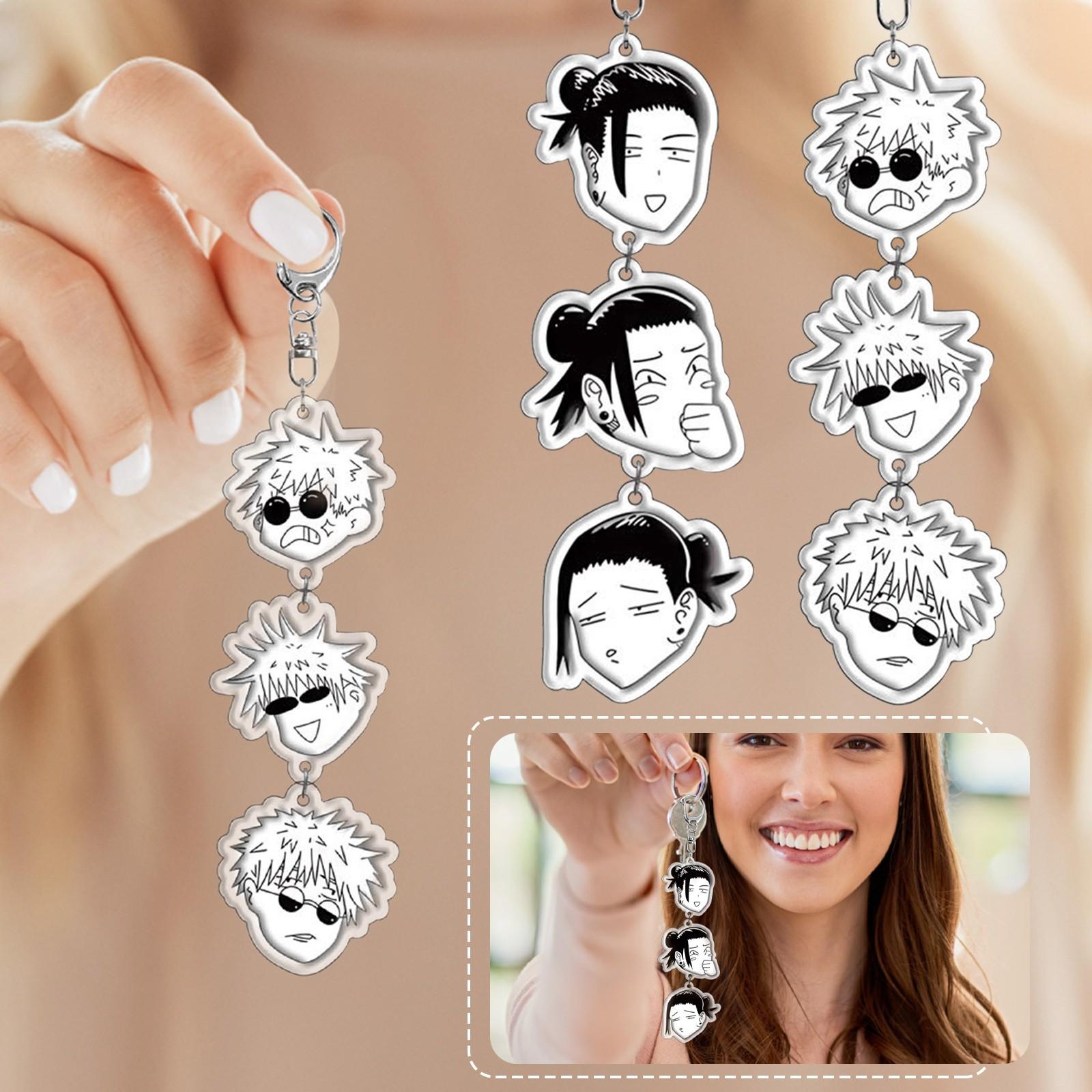 

Анимационный периферийный брелок в стиле аниме Fan Q, двухсторонний прозрачный акриловый кулон