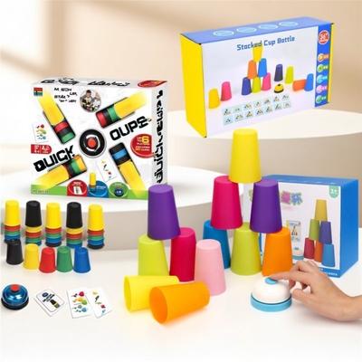 Montessori spalvingų krovimo puodelių žaidimas su kortelėmis Vaikams Edukacinis Intelektualus Apšvietimas Spalvų Pažinimas Loginio Mąstymo Lavinimo Žaislas