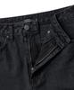 Musinsa Standard Woman Women'S Front Slit Denim Long Skirt [Washed Black]