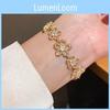 Handgefertigtes Blumenarmband mit Zirkonia-Einlage im Retro-Stil für Damen-Accessoires