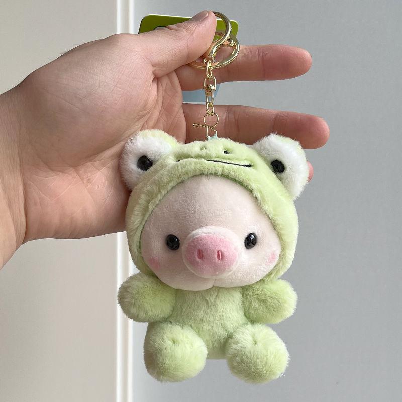 New Cute Piggy Dress Up Doll Plush Toy Rabbit Pendant Keychain Backpack Pendant Pig Doll Frog Festival Surprise Gift