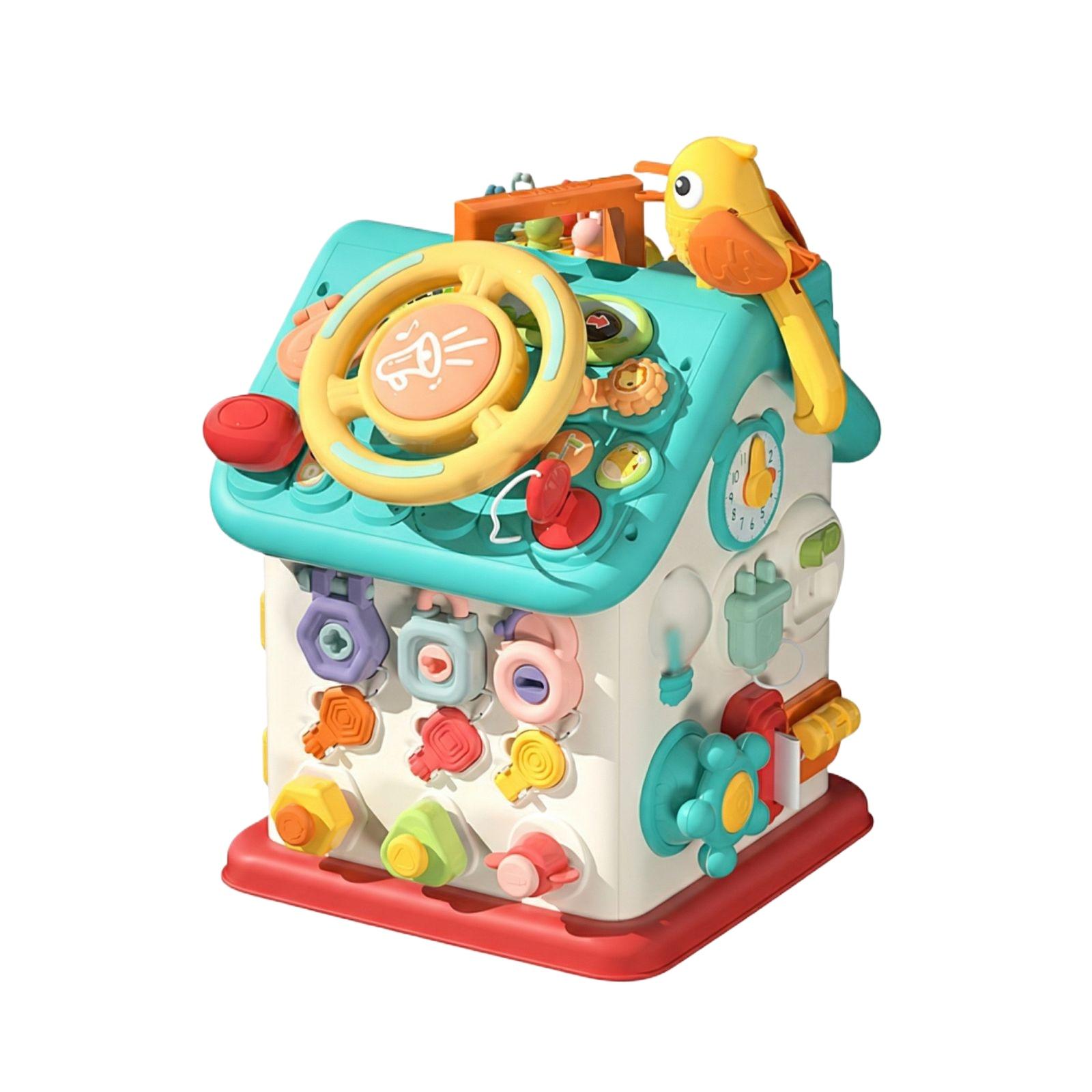 

Puzzle Multi Functional Busy Board Six Sided House Baby Toy 6-12 Months Unlocking Early Education Children s Toy one size