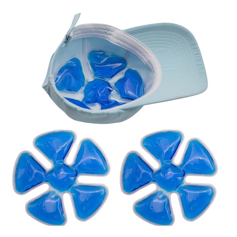 Cooling Cap Liner Mat  & Cold Compress Pvc Gel Ice Pack Cool Riding Helmet Hat Pad Head Cool Down Cold Pack For Outdoor