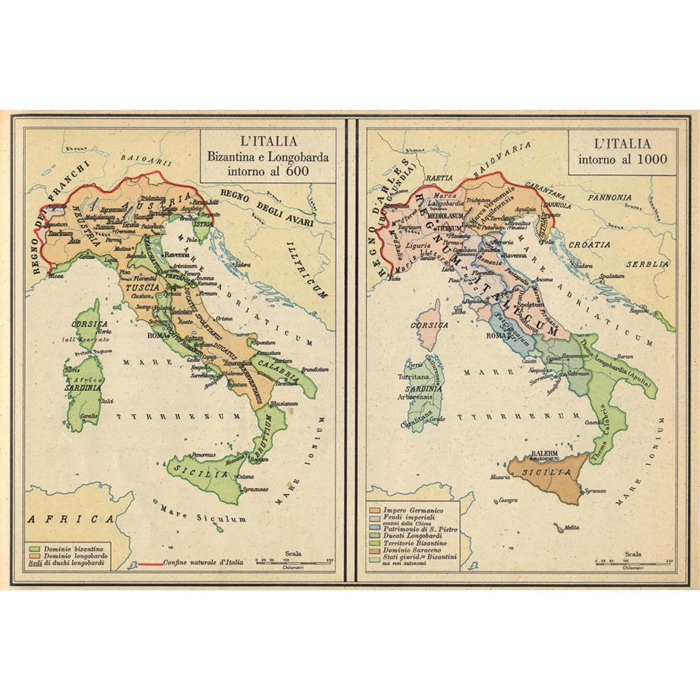 Fundal Harta Italiană-Harta Italiei Vintage,Decor de Perete Decor Acasă,Studiu,Instrumente Geografice,Instrumente Turism/educație