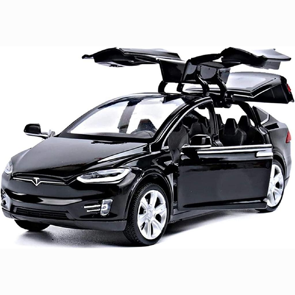 1:32 Scale Model X Alloy Diecast Toy Car, Pull Back Vehicle Door Opening with Sound and Light for Kids Adults Gift Collection