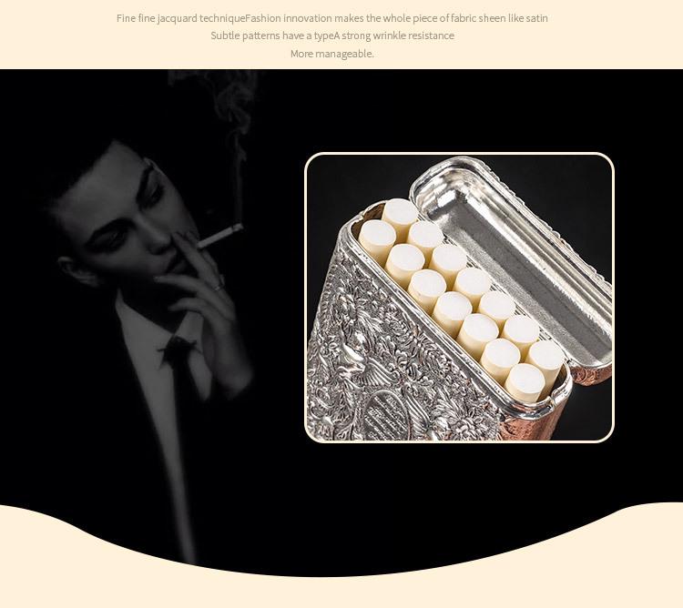 14-Count Triple-Fold Cigarette Case - Peaky Blinders Style, Metal, Creative, Portable, King-Size, Shelby Inspired.