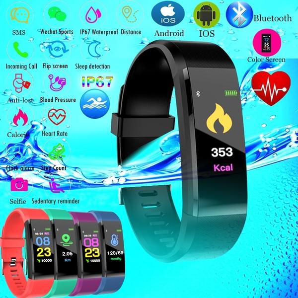 Buy 115 Plus Waterproof Smart Bracelet Watch Blood Pressure Monitoring Heart Rate Monitoring TW