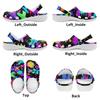 White EVA Clogs with Moon Star Print, Lightweight Slip On Garden Shoes, Breathable Beach Sandals, Indoor Outdoor Slippers for Men Women