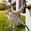 Dog Shower Hose Attachment Faucet Sprayer, Slip-On Bathtub Hose, Portable Tub Rinse Station for Pet Bathing, Hair Washing, Rinsing Adapter Pets