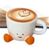 Coffee Mug Ceramic Water Cup with Feet Cute Decorative Coffee Beverage Mug Office Water Handgrip Cup Kitchen Party Drinkware