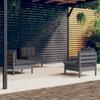 Day and Night - Day and Night Garden Furniture 4 Pieces with Anthracite Pine Wood Cushions