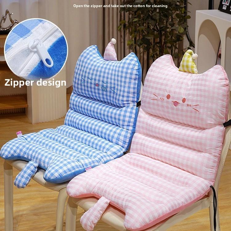 Office And Cozy Study Seat Pad With Bubble Checkered Pattern Plush Toy Gift