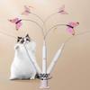 Switchable Butterfly Pattern Cat Teasing Stick Interactive Toy Cat Electric Toy  Cat Play