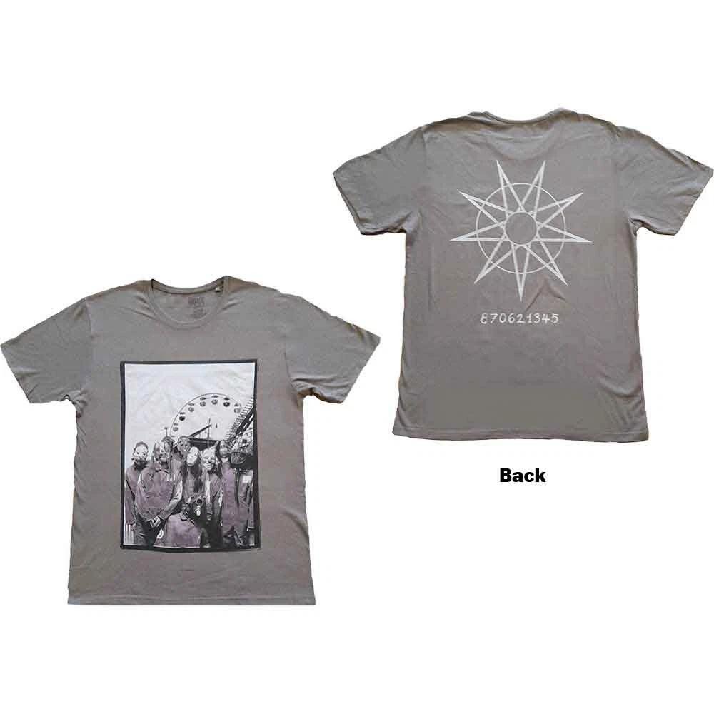 Slipknot T Shirt Amusement Park Band Logo Official Mens Charcoal Grey XL M