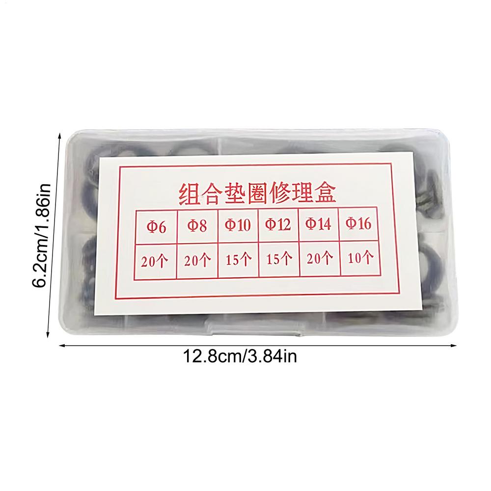 Комплект прокладок сливного отверстия масляного поддона Комплект уплотнительных прокладок сливной пробки M6 M8 M10 M12 M14 M16 100 шт. Автомобильные уплотнительные запчасти Набор инструментов
