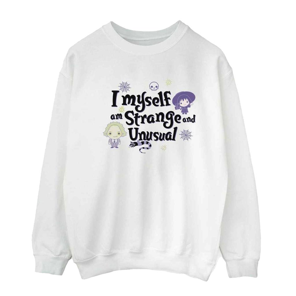 Beetlejuice Unisex Adult I Myself Am Strange And Unusual Sweatshirt