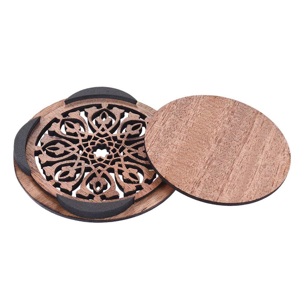 Guitar Wooden Soundhole Sound Hole Cover Block Feedback Buffer Mahogany Wood for EQ Acoustic Folk Guitars