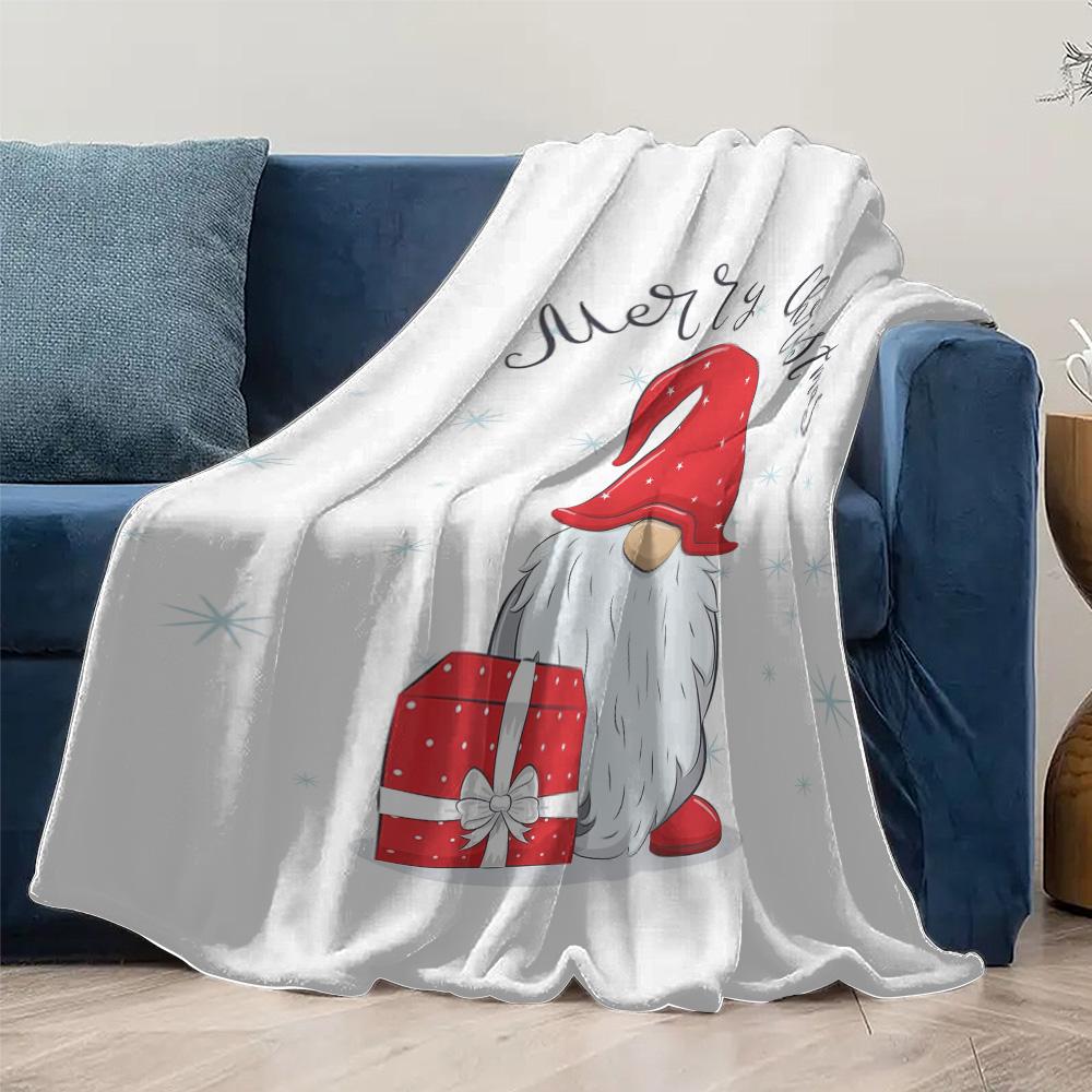 Tuniu Cute Christmas Gnome Throw Blanket Soft Plush Warm Cozy Gift for Kids & Adults Home Decor