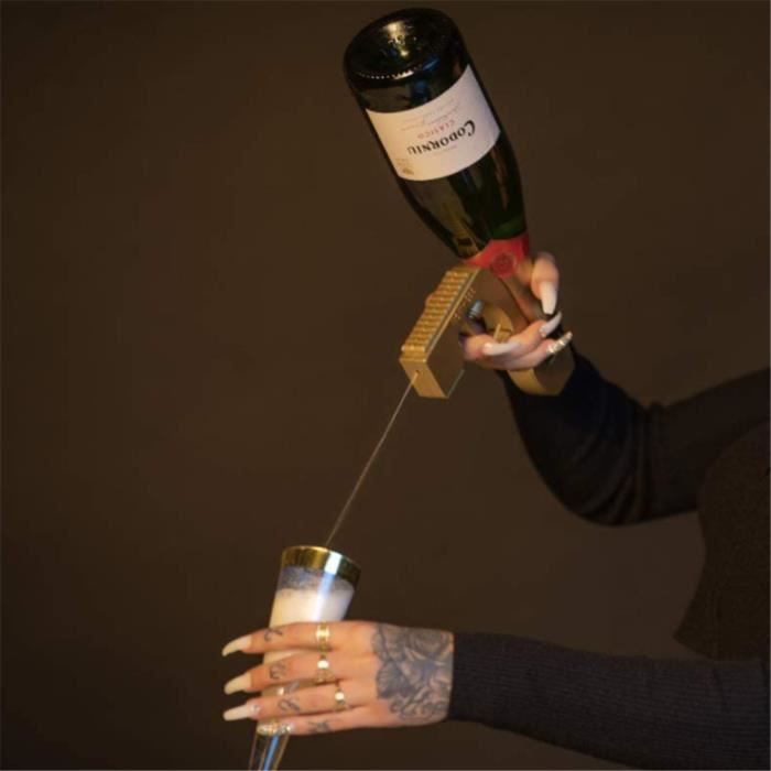 Pulvérisateur - Bubbly Blaster - Pistolet à Champagne - Compatible avec toutes bouteilles - Rouge - Plastique