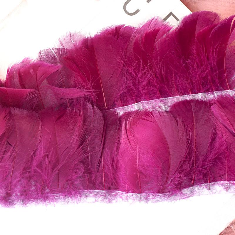 Color Medium Floating Feathers Cloth Edge Goose Feather Cloth Strip Diy Skirt Shawl Performance Clothes Wings Decoration Feather Lamp Material