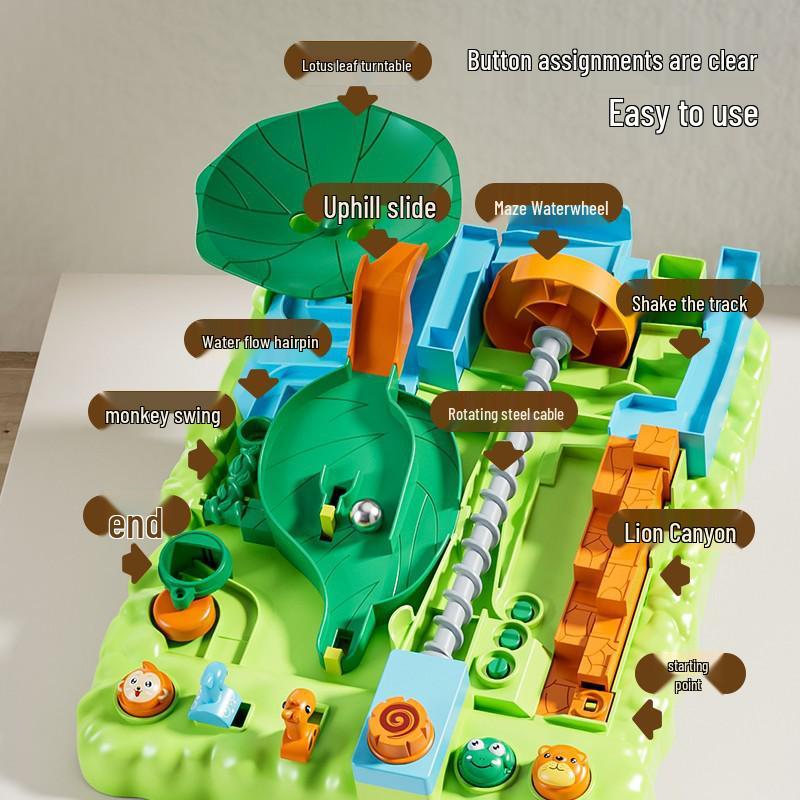 Jungle Adventure Marble Maze Toy for Kids 3-12