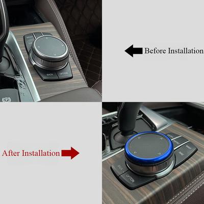 Suitable for BMW 2 / 3 / 4 / 5 /7 /6 GT X3X4X5X6 Multimedia Knob Decorative Ring Cover Sticker