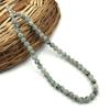 Collana con Perle Rotonde in Pietra Naturale di Diaspro Kiwi 8mm Regolabile 17-20" Choker con Perline Per Lei 8BN-52