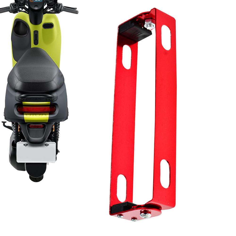 Adjustable Motorcycle License Plate Holder Aluminum Alloy Adjustable Motorcycle Car License Plate Frame Rear Bracket Mount красный