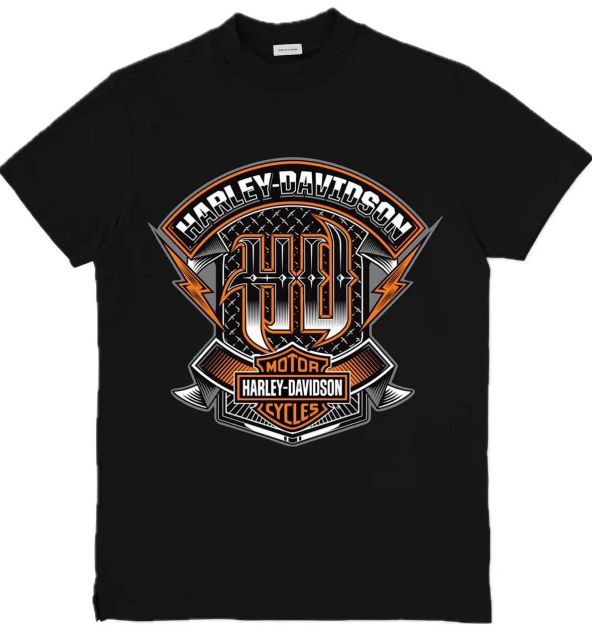 

Harley-Davidson Inspired Graphic Unisex 100% Cotton T-shirt Mens Tees Top Eagle Skull Graphic Tee S-3XL S