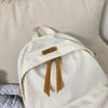 Trendy Nylon Polyester Versatile Backpack White Grey Black Blue Washable School Student Backpack Computer Bag Women Men
